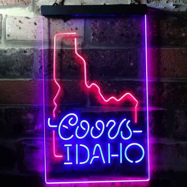 Coors Light - Idaho Map Dual LED Neon Light Sign